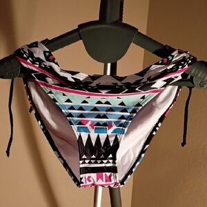 Geometric Print Bikini Bottom Size Large